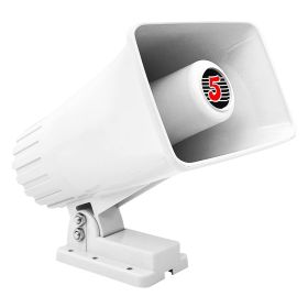 5 Core PA Horn 200W Loud Speaker 6 Inch Bull Horn Loud Audio 8Ohm All Weather Indoor Outdoor Use HW 405 WH