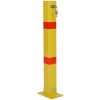 Parking bollard,pole barrier with lock ,car parking protection posts,home garage street decor ,parking barrier Square yellow