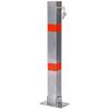 Parking bollard,pole barrier with lock ,car parking protection posts,home garage street decor ,parking barrier Square gray