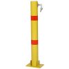 Parking bollard,pole barrier with lock ,car parking protection posts,home garage street decor ,parking barrier Round yellow