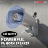 5 Core PA Horn 200W Loud Speaker 6 Inch Bull Horn Loud Audio 8Ohm All Weather Indoor Outdoor Use HW 405 WH