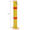 Parking bollard,pole barrier with lock ,car parking protection posts,home garage street decor ,parking barrier Square yellow