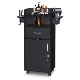 Beauty Salon Trolley Cart, Salon Cabinet With 360' Wheels, 6 Tool Holders, 1 Drawer, Salon Station Rolling Cart (Option: Defaulttitle)