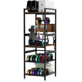 3D Printer Stand With Filament Storage, Heavy-Duty Metal Frame, T-Type Filament Holder, Built-in Power Panel, Open Frame Printer Workstation For (Option: Defaulttitle)