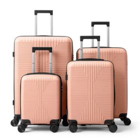 Non-TSA Customs Lock Four-in-one PP Trolley Suitcase, Available In 16in, 20in, 24in, And 28in Sizes, In Pink (Option: Defaulttitle)