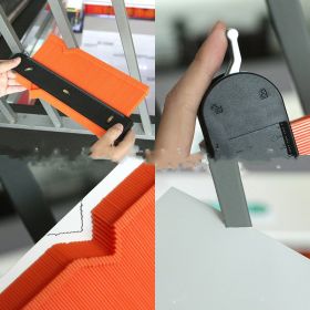 5 10 Inch Contour Gauge Template Plastic Measuring Contour Gauge Duplicator Tiles Edge Shaping Measure Ruler Measuring Tool (Option: Orange-20inch-Widen)